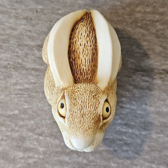 Vintage Harmony Kingdom Rabbit Bunny Trinket Box Figurine All Ears #TJRA England - Picture 6 of 10